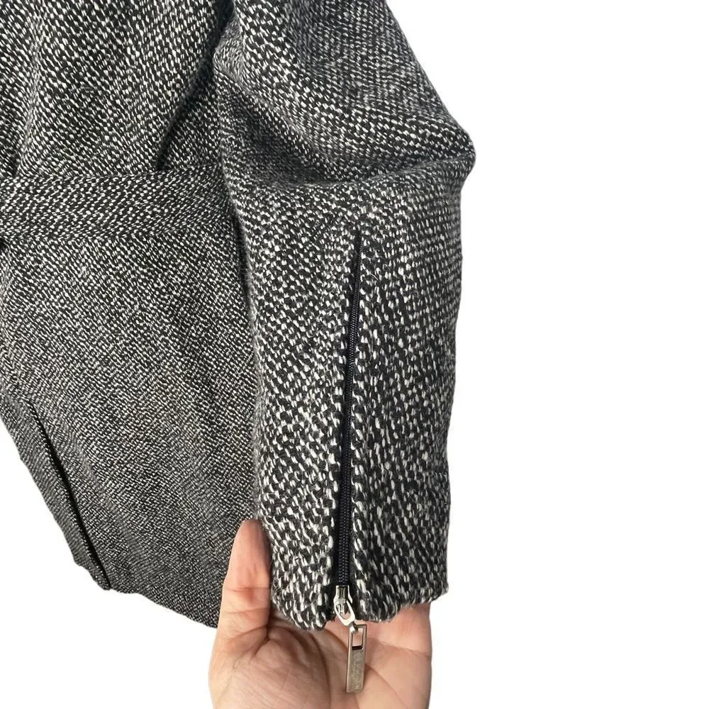 Laundry by Shelli Segal Belted Tweed Trench Coat Jacket 14 - Picture 8 of 10